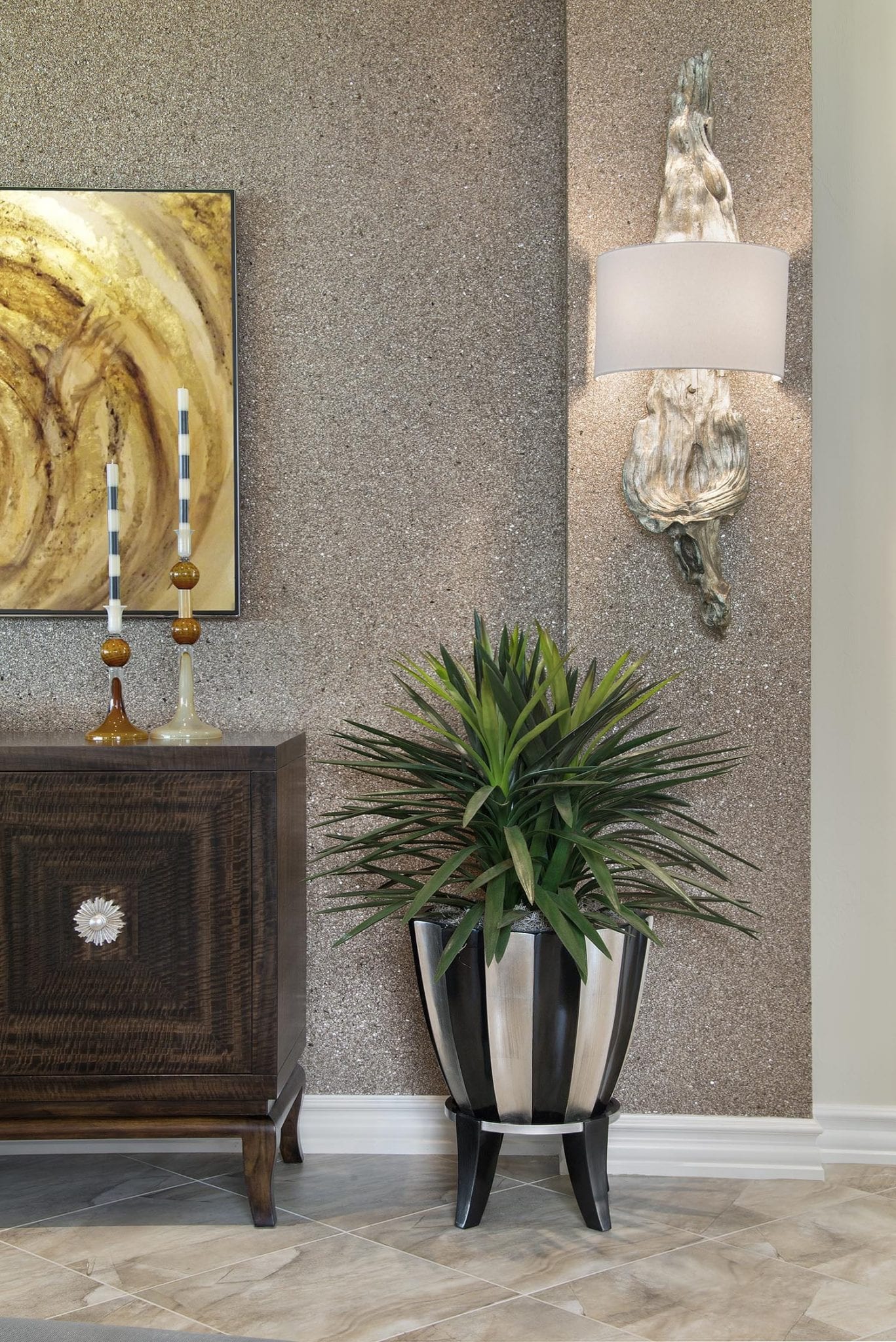Di Caprio Living Room Vignette - Vogue Interiors
