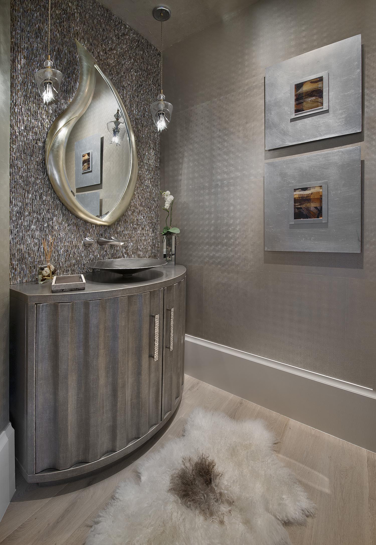West Bay Club Powder Room - Vogue Interiors